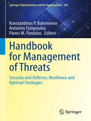 cover image of Handbook for Management of Threats